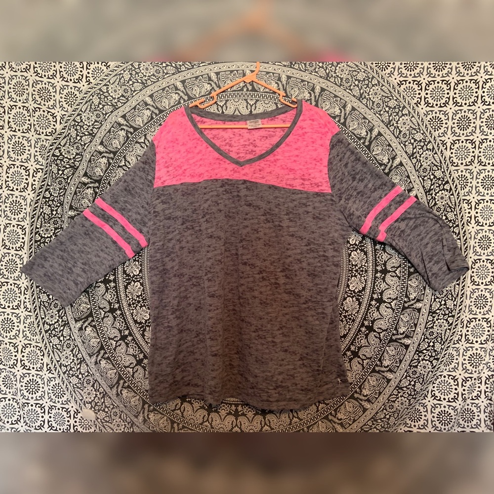 Pink grey T-shirt